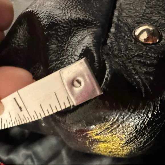 Yves Saint Laurent Shiny Black Shoulder Bag with Silver Accents - Picture 16 of 16